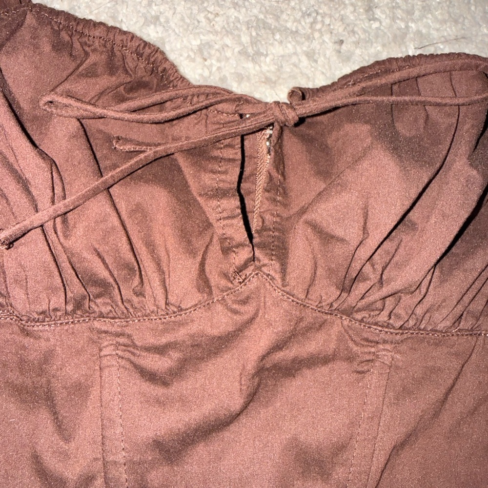 Brown Sleeve Top - Picture 3 of 4